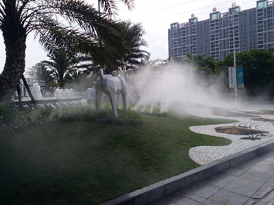 人造雾设备应用在园林造景中要注意什么